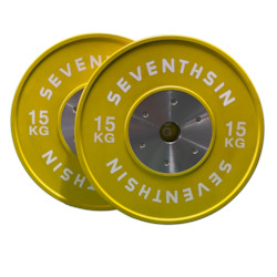Gymnasium equipment: 15kg Coloured Competition Plates - Pair