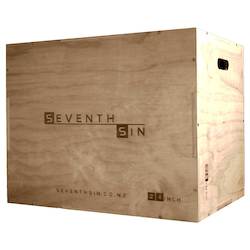 Gymnasium equipment: Seventh Sin Wood Plyometric Box - 3 in 1