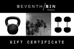 Gymnasium equipment: Seventh Sin Gift card