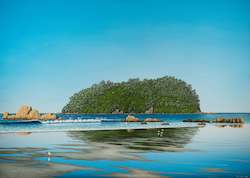 Limited Edition Prints: Motuotau Rabbit Island at Low Tide - Limited edition of 50