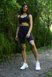Clothing: NEW Recycled Repreve Black Biker shorts-long- PRE-ORDER