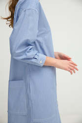 Shirtdress No. 26: (French Blue Stripe)