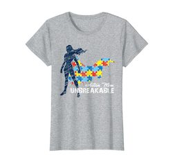 Designs: Womens Autism Mom Unbreakable Shirt Autism Awareness Day Gifts Moms