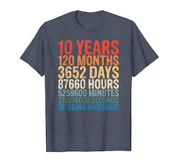 10 Years Old 10th Birthday T-Shirt 120 Months T-Shirt