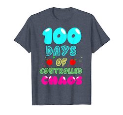 100th Day Of School Funny Design For Kindergarten Teachers T-Shirt