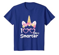 100 Days Of School Shirt Unicorn Girls Costume Gift Tee