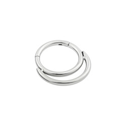 Double Daith Hinged Ring (Titanium)