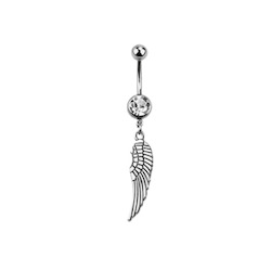 Jewellery: Gem Wing Navel/Belly Bar (Surgical Steel)