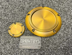 Harley Brass Coated Derby & Points Cover
