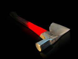 Tool, household: HARDCORE Carpenterâs Hatchet - Zombie Red/Black