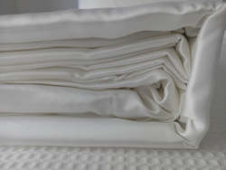 Household linen wholesaling: Silk Sheets - White