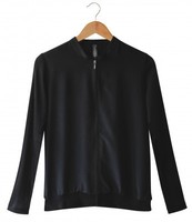 Womenswear: Silkbody Puresilk Women's Knit/Woven Jacket Silkbody
