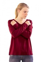 Womenswear: Silkbody Silkspun Women's Relaxed Fit Long Sleeve V Silkbody