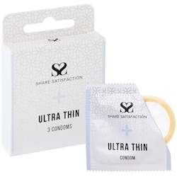 Share Satisfaction Ultra Thin Condoms 3 Pack
