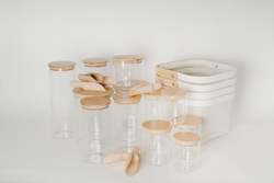 Kitchenware: Petite LUXE Glass and Bamboo Pantry Package