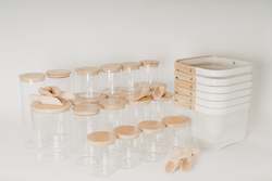 Kitchenware: Grande LUXE Glass and Bamboo Pantry Package