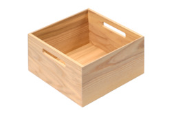 Fineline Square Wooden Box, 236x120x236.5mm