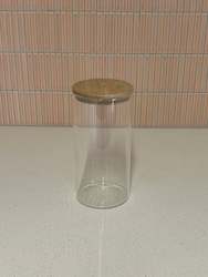 Kitchenware: 1400ml glass and bamboo Jar (Sample)