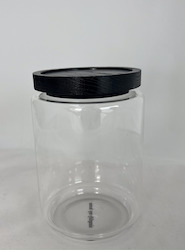 Kitchenware: 1500ml Luxe Noir Glass Jar (Seconds)
