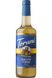 Torani Sugar Free Syrup English Toffee 750ml