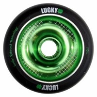 Skateboard: Lucky Icon II Pro Scooter Wheel - Green/Black 110mm