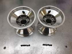 Fabricated metal product manufacturing: Edwards 6" Aluminum Go Kart / Grass Kart Rims - PAIR