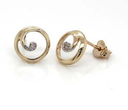 Jewellery: 9ct Diamond Stud Earing ET016Y9D