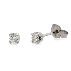 Jewellery: 9ct Diamond Stud Earing ES025W9D