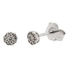 Jewellery: 9ct Diamond Stud Earing ER003W9D