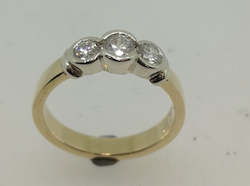 9ct 3 stone Diamond Ring DD5279A-B-C