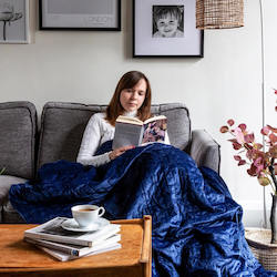 Linen - household: Mink Weighted Blanket - Blue Mink