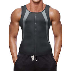 Waist Trainers For Men: Mens Heat Trapping Sauna Sweat Vest with Zipper