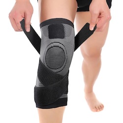 Accessories: 3D Pressurised Knee Brace Compression support with adjustable straps (Pair)