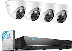 Diy Security Cameras: Reolink RLK8-1200D4-A - 4 x 12MP 4K Cameras, 2TB HDD