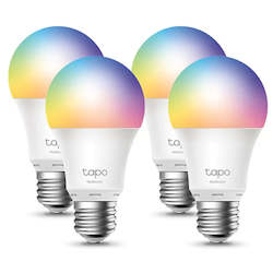 TP-Link Tapo L530E LED Smart Light Bulbs (4 Pack) - WiFi, RGB, E27 (Screw Connection)