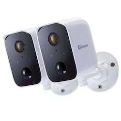 Smart Life Outdoor Cameras: Swann CoreCam Outdoor Security Camera (2 Pack) - 1080p, WIFI, Wire-Free, Heat & Motion Sensing
