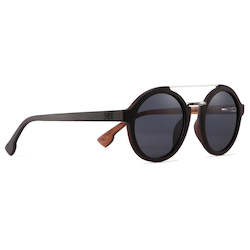 Wholesale Adult Sunglasses: LENNOX l Ebony Rosewood Frame l Black Polarized Lens l  wholesale- (NO gst ) RRP $125