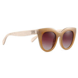 Wholesale Adult Sunglasses: MILLA CARAMEL l Caramel Frame l Graduated Brown Lens l White Maple Arms (NO GST) RRP   $85.99