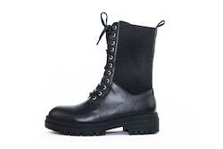 Shoe: Ronny Combat Boot  Black