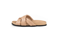 Shoe: Zen Leather Slides Wheat
