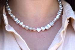 Keshi Pearl Necklace - White