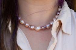 Jewellery manufacturing: Semi-Baroque Pearl Strand Necklace - Mixed Natural