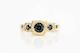 Byzantine Ring - 9ct Yellow Gold with Teal Sapphires