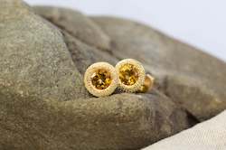 Jewellery manufacturing: Pelagus Studs - 9ct Yellow Gold with Citrines