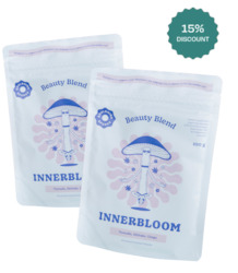 Health supplement: Double Up & Save - Beauty Blend - Innerbloom - Functional Mushroom Blends (2x 100gram)