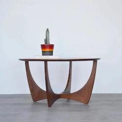 Tables: Teak And Glass G Plan Circular Coffee Table By Victor Wilkins