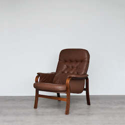 Seating: Rosewood Bentwood Leather Chair