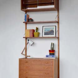 Storage: Danish PS Wall Mounted Chest of Drawers / Shelving Unit by Peter Sorensen For Randers Mobelfabrik