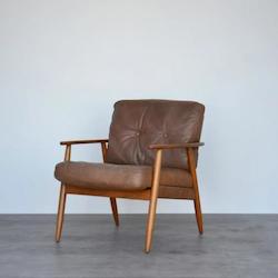 Danish Teak & Leather Lounge Chair