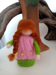 Nature Table: needlefelted girl